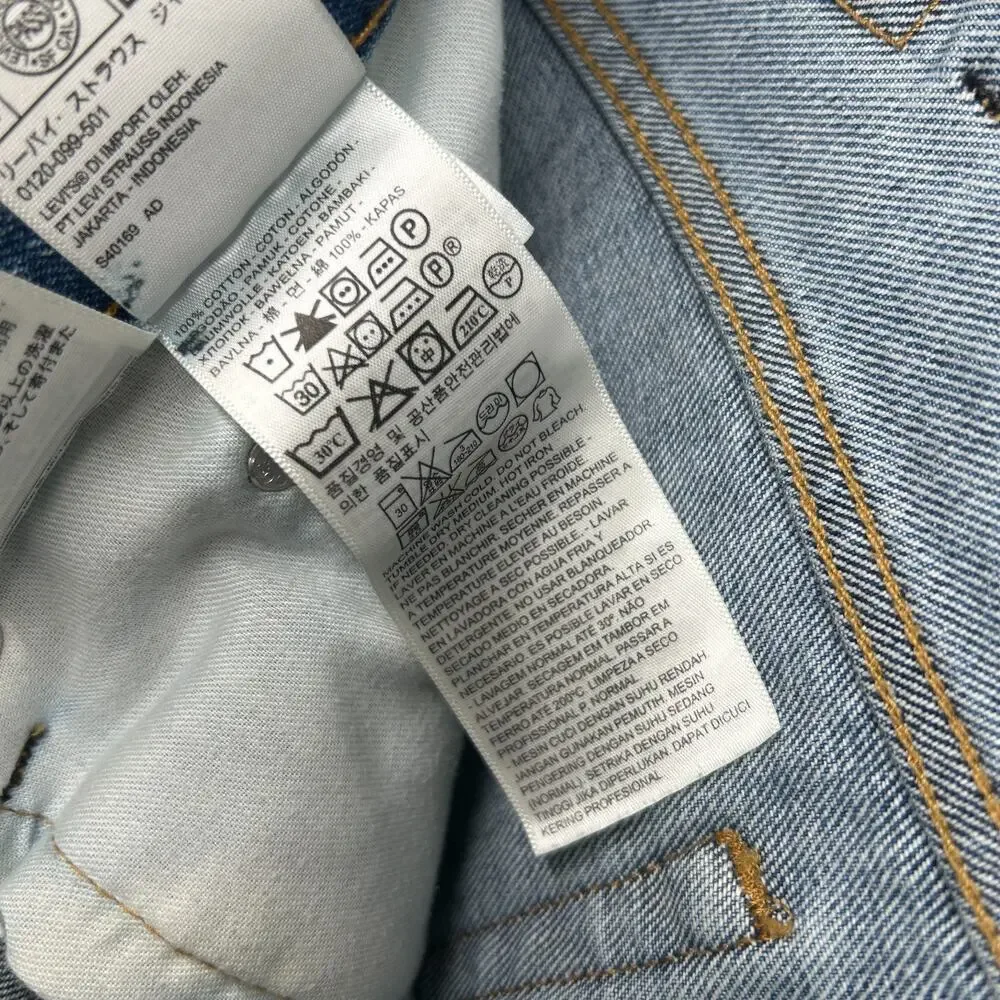 LEVIS 560 Jeans Mens 38x30 Loose Fit Baggy Tapered Leg Denim Comfort Cotton Blue